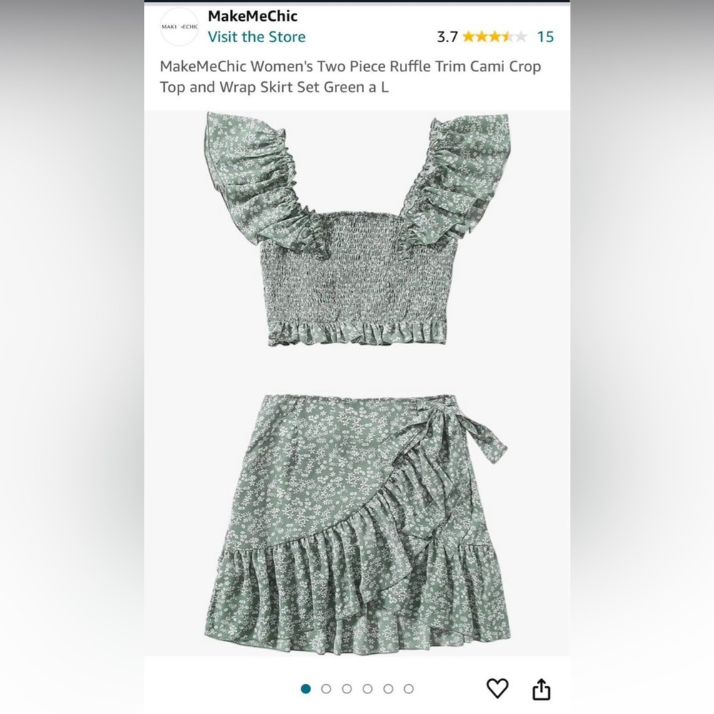 Crop Top and Skirt Set